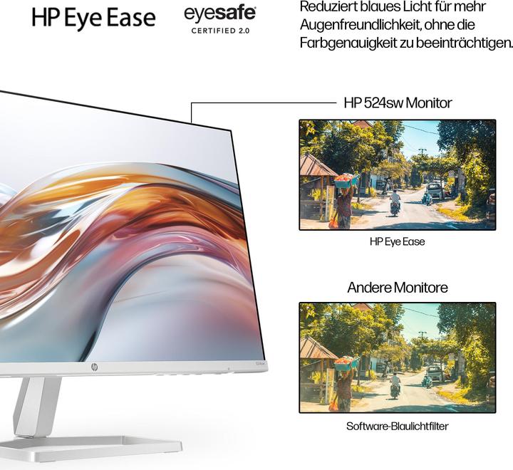 Actual product image HP Series 5 23.8 inch FHD White Monitor - 524sw (1920 x 1080 pixels, 23.80")