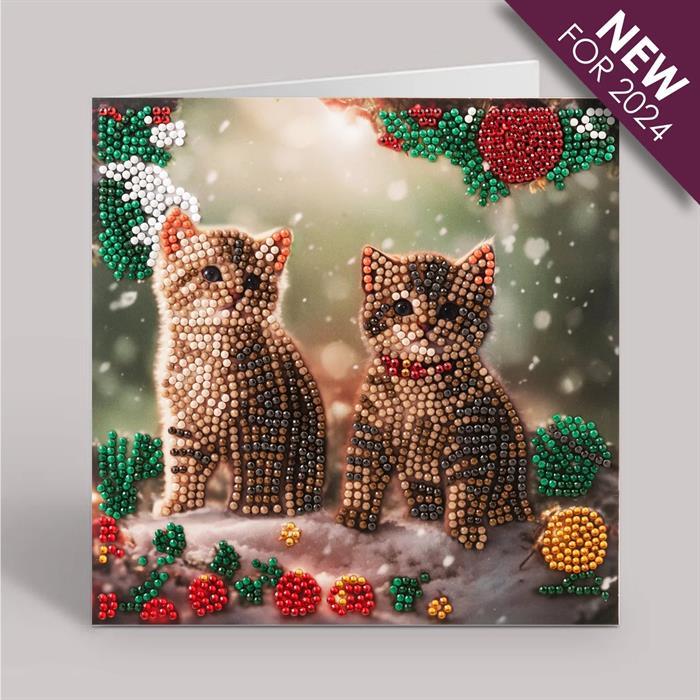 Image du produit Craft Buddy Chats, carte 18x18cm Crystal Art