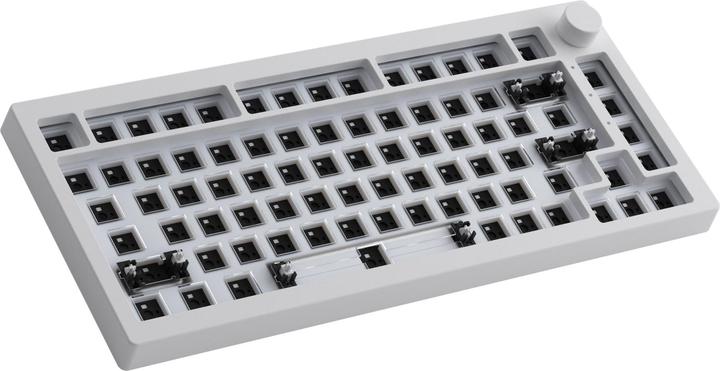Akko 5075S RGB QMK Barebone, ISO Layout - moonlight white (Kabelgebunden)