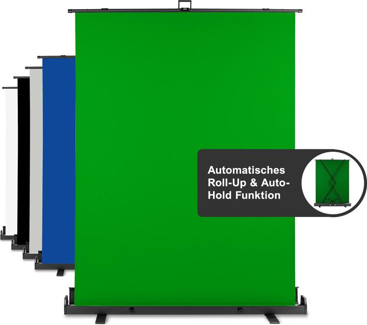 Actual product image Walimex pro Roll-up panel background green 165x220 (176.50 cm, 226 cm)