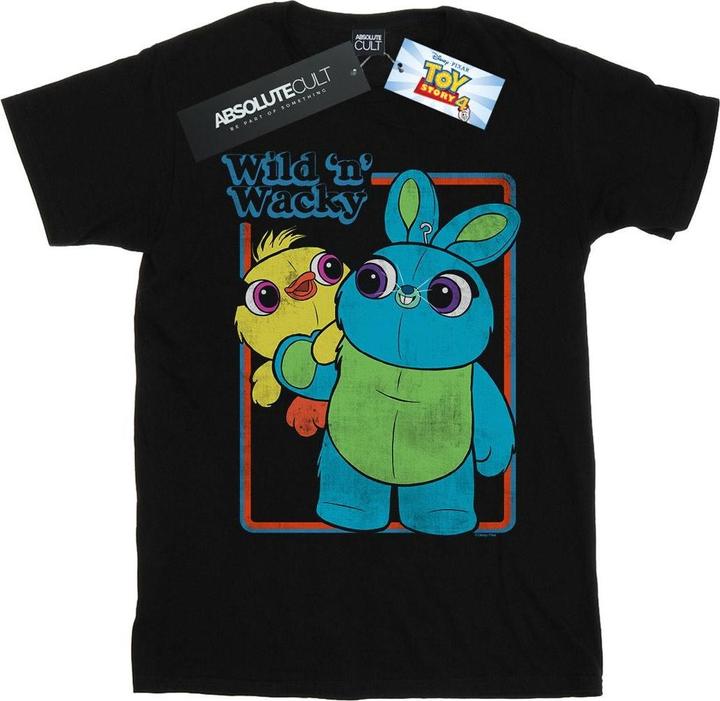 Actual product image Disney Womens/Ladies Toy Story 4 Duck And Bunny Wild And Wacky Cotton Boyfriend T-Shirt (M)