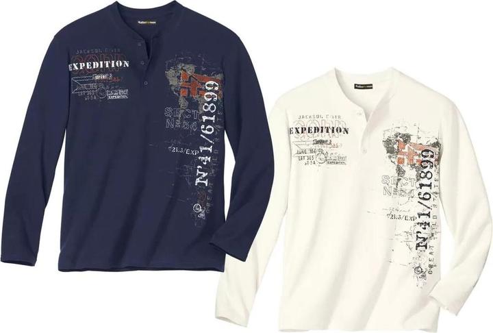 Produktbild Atlas For Men 2erPack Henleyshirts Expedition (4XL)