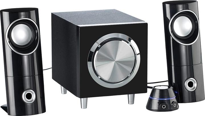 Auvisio Aktives 2.1-Multimedia-Soundsystem mit Subwoofer (1 Paar, 8 W)