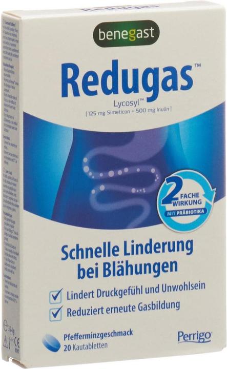 Benegast Redugas bei Blähungen und Völlegefühl 20 Kautabletten (20 Stück, 197.30 ml, 52 g)