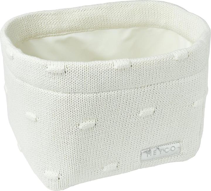 Image du produit Meyco Panier à langer small Knots blanc cassé