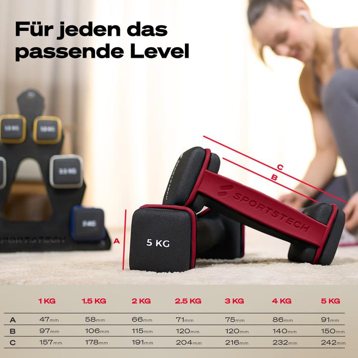 Produktbild Sportstech AH100 30 Hanteln (2 x 1.5 kg)