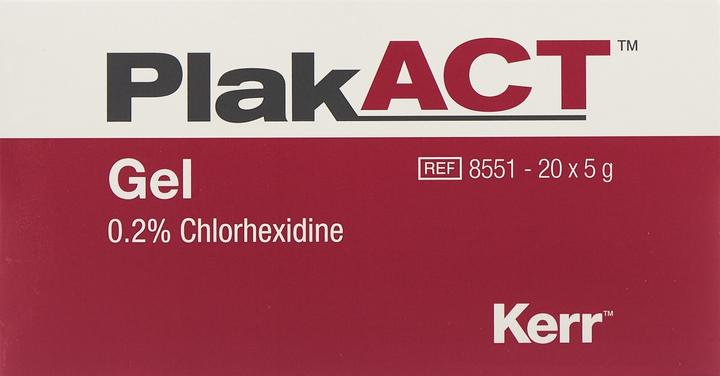Produktbild PlakACT Gel 0.2% Chlorhexidin 20 Tb 5g (20 x, 489.60 ml, 178 g)