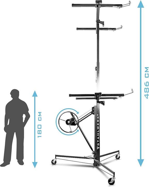 Produktbild Stahlwerk Plattenheber PH-465 ST 1,92-4,86 m, bis 68 kg belastbar (68 kg)