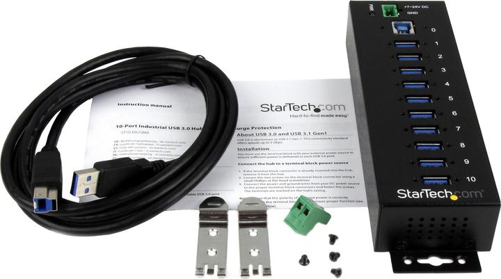 Produktbild StarTech 10 PORT INDUSTRIAL USB 3.0 HUB (USB-B, 10 Ports)