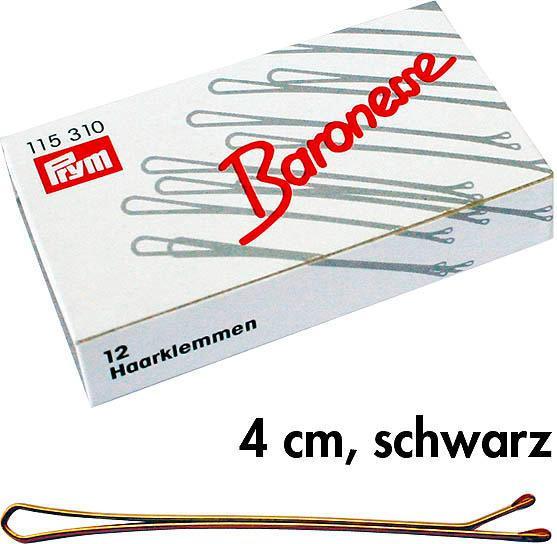 Produktbild Baronesse Klemmen 120er Box 4cm schwarz (12 Stk.)