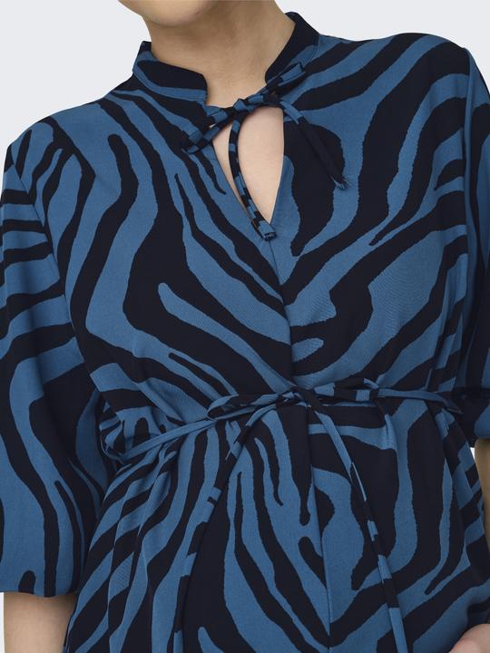 Produktbild Only Maternity Normal geschnitten V-Ausschnitt Elastische Bündchen Ballonärmel Kurzes Kleid Kleid (M)