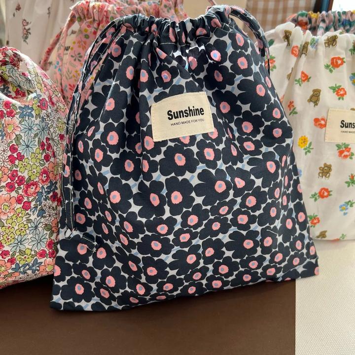 Only-Bags.Store Portable Organiser for Underwear Socks Bra Cotton Make-up Bag Travel Drawstring Bags Ins