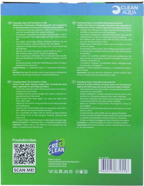 Produktbild CREaCLEAN CleanAqua Elektrisches Frischwasser-Reinigungssystem (1 Stk.)