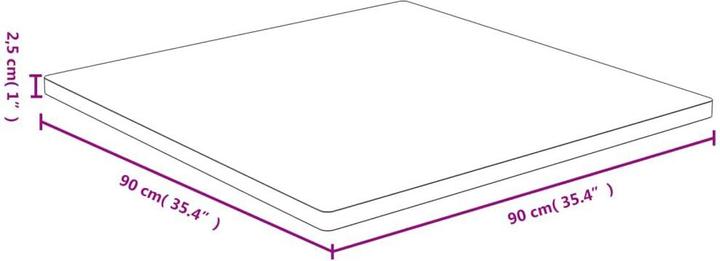Produktbild VidaXL Douglas (90 x 90 x 2.5 cm)