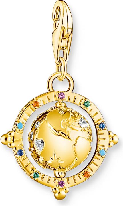 Produktbild Thomas Sabo Charm-Anhänger Bunte Weltkugel Vergoldet (925er Silber)
