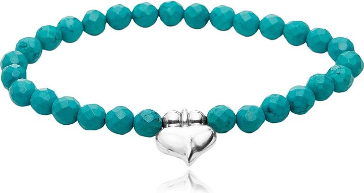 Produktbild Leyda Türkis Armband Herz (19 cm, Silber 925, Stein)