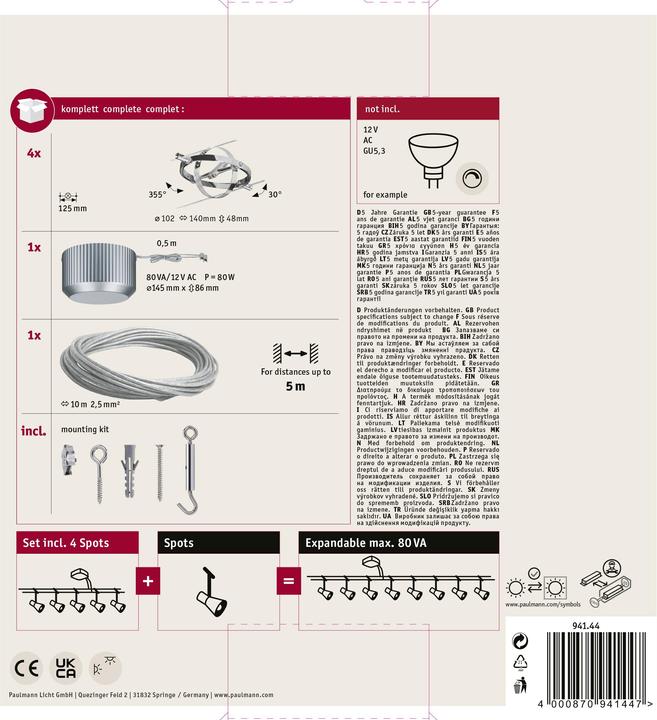 Actual product image Paulmann Wire System Cardan