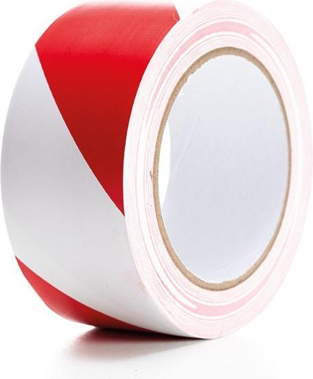 Perel PVC-Markierungsband 5cm x 33m - Rot/Weiss (50 mm)