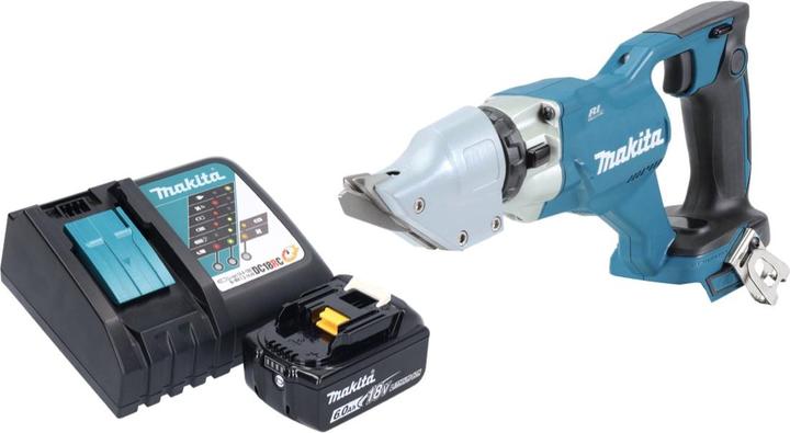 Produktbild Makita DJS 200 RG1 Akku Blechschere 18 V 2,0 mm Brushless + 1x Akku 6,0 Ah + Ladegerät