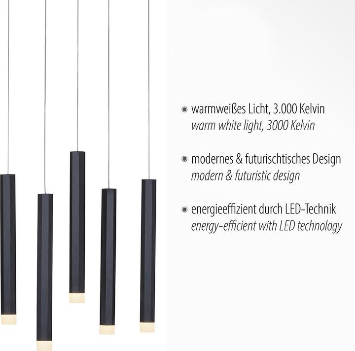 Nutritional values and ingredients Selltec LED pendant lamp Pendant Bruno (5500 lm)