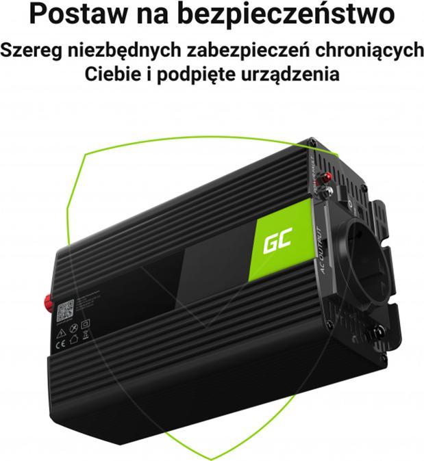 Produktbild GreenCell Voltage Car Inverter 24V to 230V 1000W Full Sine Wave