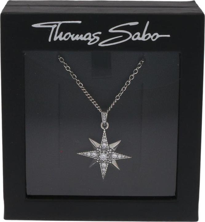 Produktbild Thomas Sabo Halskette Royalty Stern (Schmuckstein, Silber 925, 40 - 45 cm)
