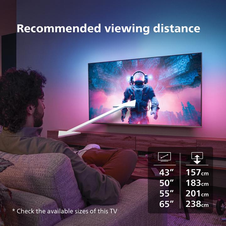 Productafbeelding Philips The One (55") 4K Ultra HD Smart TV Wi-Fi Antraciet, Grijs (55", LED, 4K, 2023)