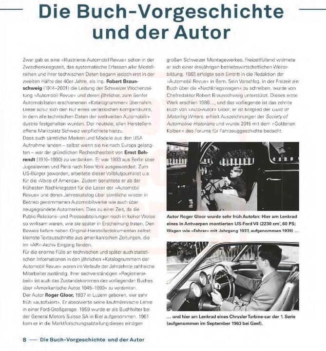 Produktbild Amerikanische Autos 1945-1990 (Deutsch, Roger Gloor, 2022)