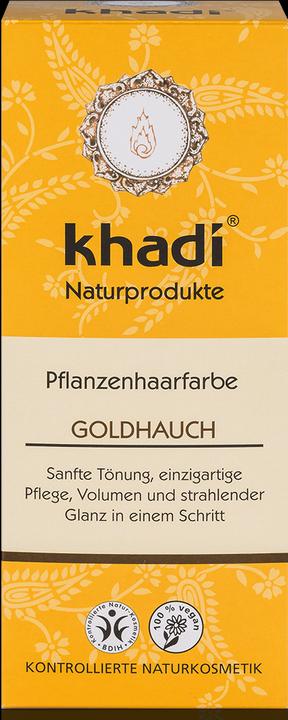 Produktbild Khadi Pflanzenfarbe Goldhauch - Blond bis Kupfer - Teinture aux Plantes plaquette d'or (Blond, Doré)