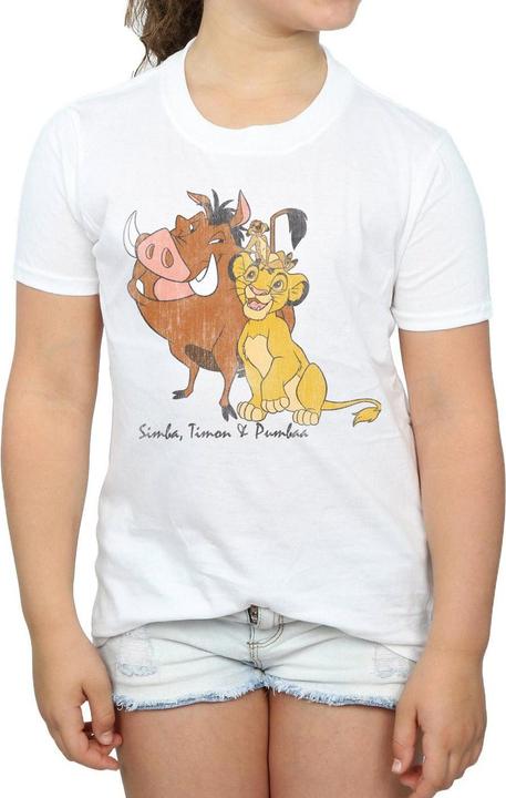 Immagine prodotto Disney The Lion King Classic Simba, Timon And Pumbaa Maglietta Ragazze (140, 146)