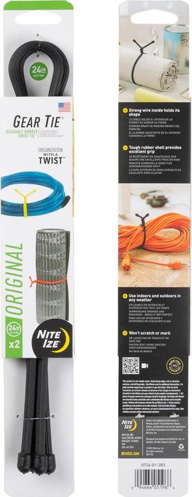 Actual product image Nite Ize Gear Tie 24"/black NEW (Plastic cable ties, 609.60 mm, 1 pcs.)
