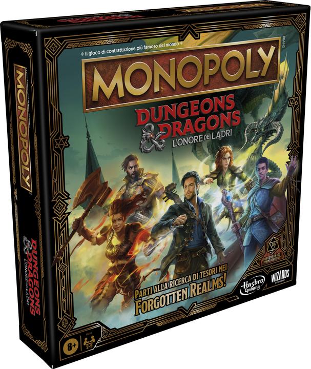 Actual product image Monopoly Dungeons & Dragons: Honour Among Thieves game inspired by the film, D&D board game f (Italian)