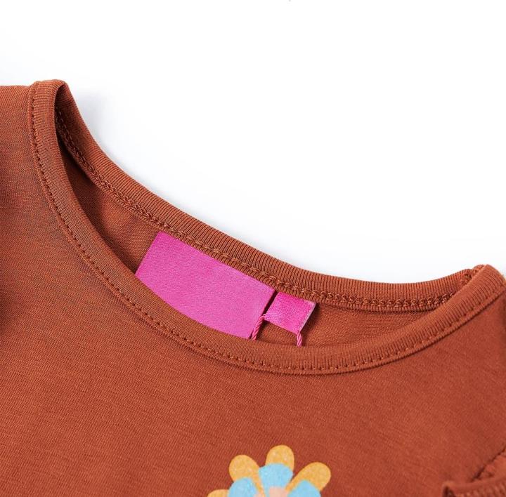 Produktbild VidaXL Kinder-Langarmshirt Cognac 104,Material: 95 % Baumwolle. 5 (104)