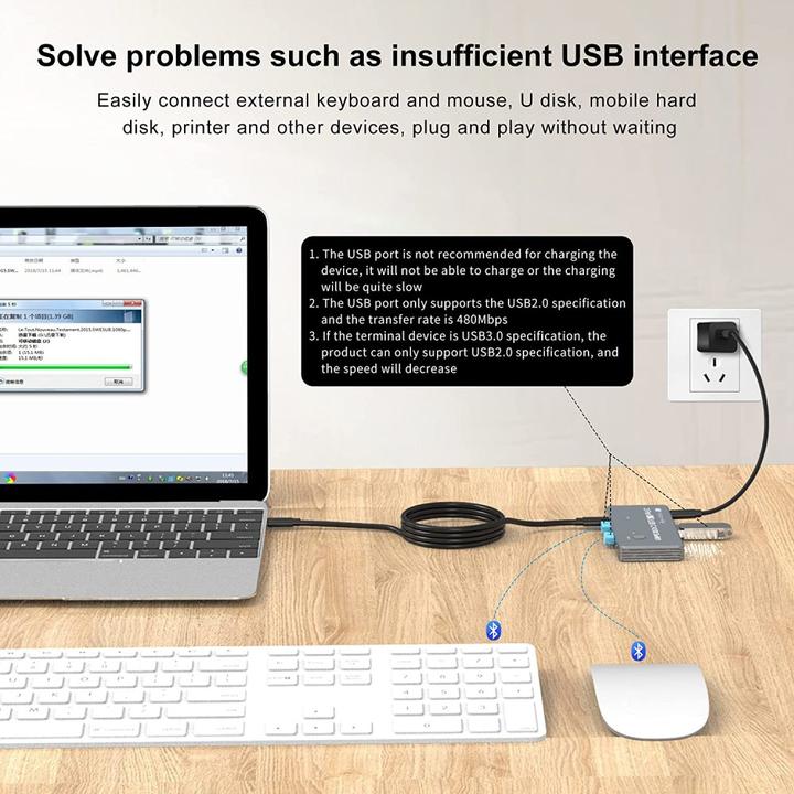 Produktbild Techly KVM USB-C Switch 8K DisplayPort