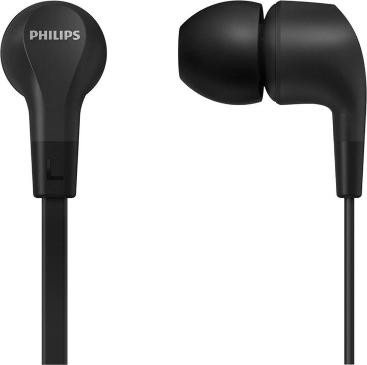 Actual product image Philips wired in-ear headphones, TAE1105BK (No noise cancelling, Cable)