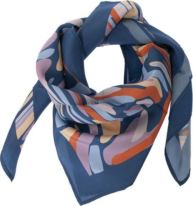 Produktbild Changemaker Seidenfoulard Fluid Confetti 100%Seide 90x90cm blau/rot/lila