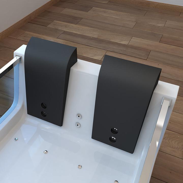 Image du produit Home Deluxe Baignoire à hydromassage avec LED de luminothérapie NAUTICA XL - 182x120cm (120 cm, 180 cm)