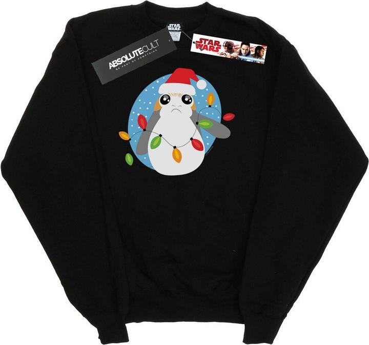Star Wars The Last Jedi Porg Christmas Lights Sweatshirt Jungen