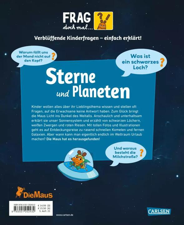 Image du produit Frag doch mal... die Maus: Sterne und Planeten (Allemand, Sylvia Englert, 2019)