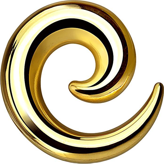Image du produit Star Piercing Spirale d'extension plaquée or (sans laiton, Acier chirurgical 316L)