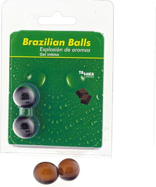 Actual product image Taloka 2 Brazilian Balls Chocolate Intimate Gel