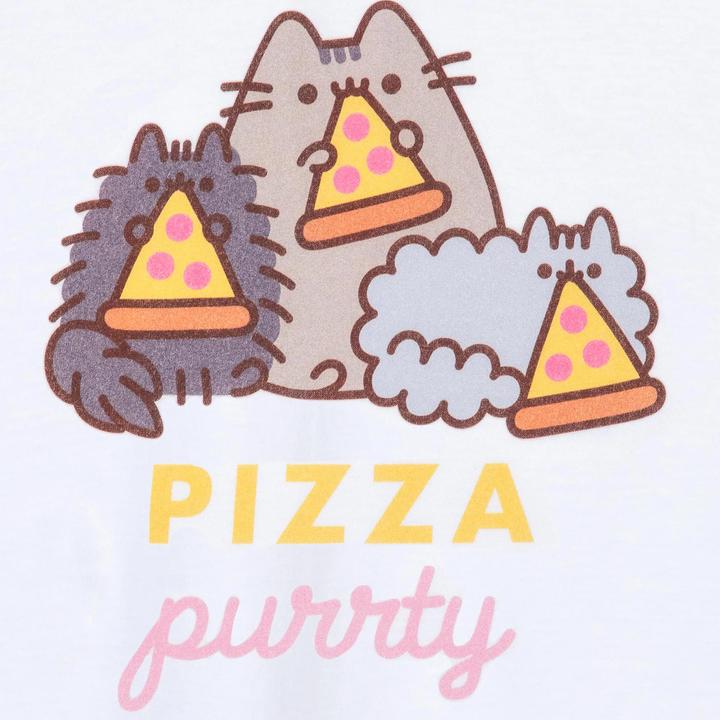 Immagine prodotto Pusheen Pizza Purrty Maglietta Maniche Corte Ragazze (146, 152)