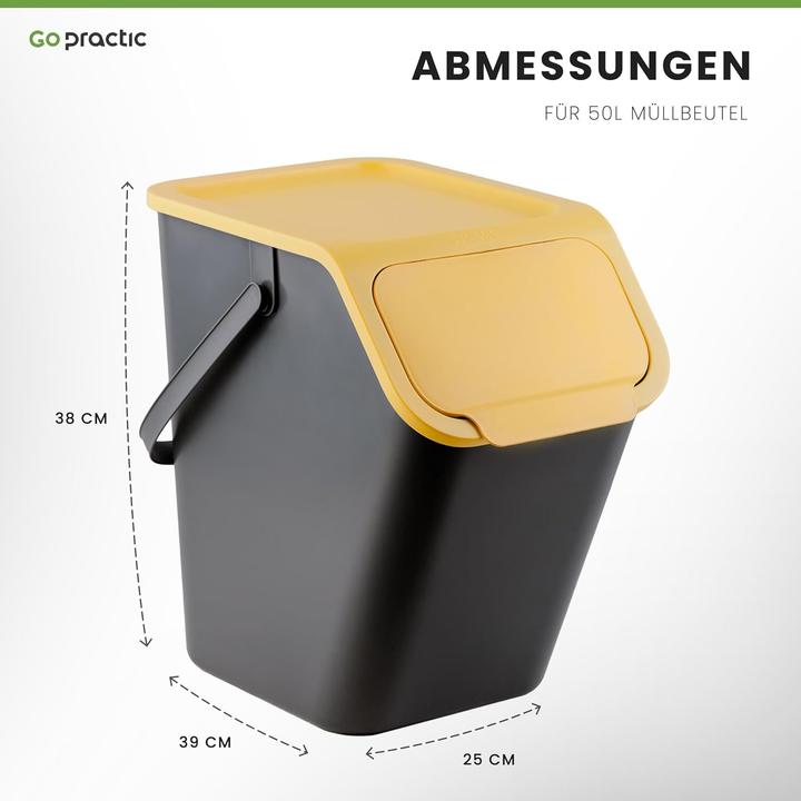 Actual product image Go Practic 2-teiliges Mülltrennsystem mit Bioaktivkohlefilter (25 l)