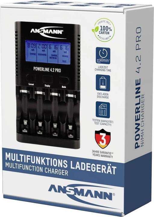 Immagine prodotto Ansmann Powerline 4.2 Pro (1 pz., HR03, Caricabatterie senza batteria)
