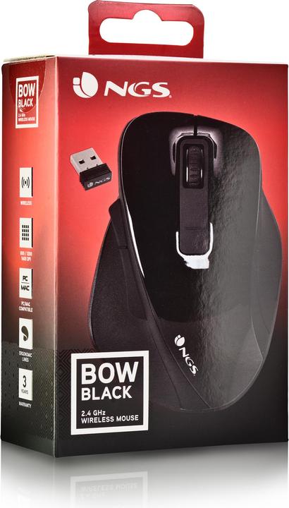 Actual product image NGS Bow Mouse Right RF Wireless Optical 1600 DPI (Wireless)