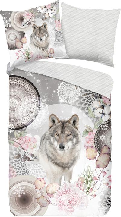 Produktbild HIP Flanell Bettwäsche Isaci grey (Duvetbezug, 80x80 cm, 135x200 cm)