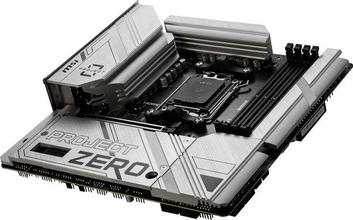Actual product image MSI B650M PROJECT ZERO (B650,AM5,mATX,DDR5) (AM5, AMD B650, mATX)