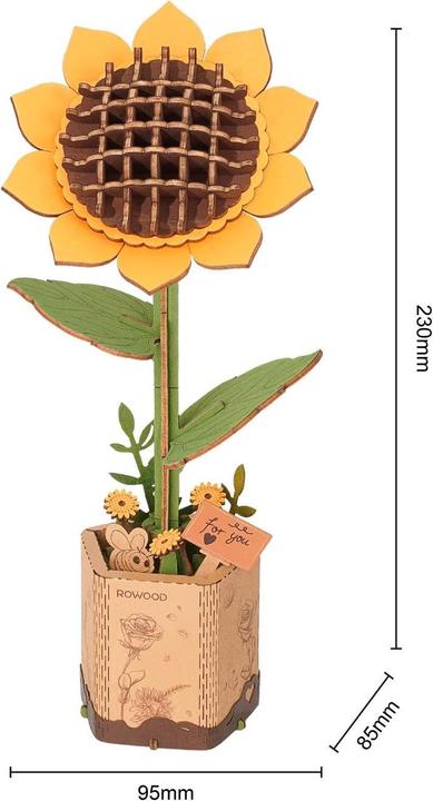 Image du produit Robotime Tournesol - Fleur en bois en kit