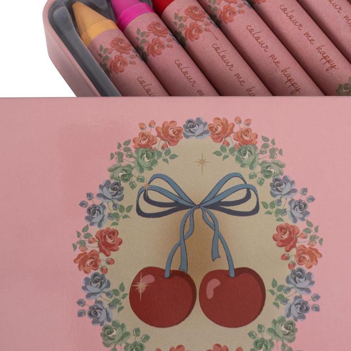 Image du produit Konges Slojd Crayons de couleur à la cire d'abeille Cherry Bow (Multicolore, 10 x)