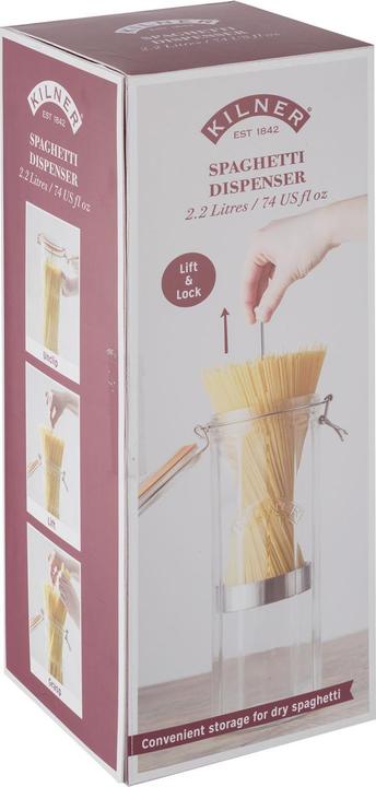 Actual product image Kilner 25.737 Glass Clip Top Tall Spaghetti Jar, 2.2 Litre (2.20 l)